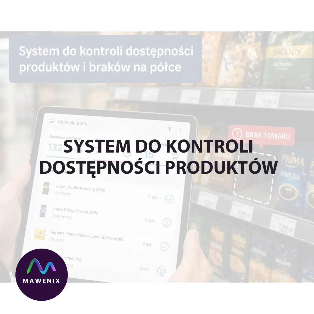 System do kontroli dostępności produktów i braków na półce